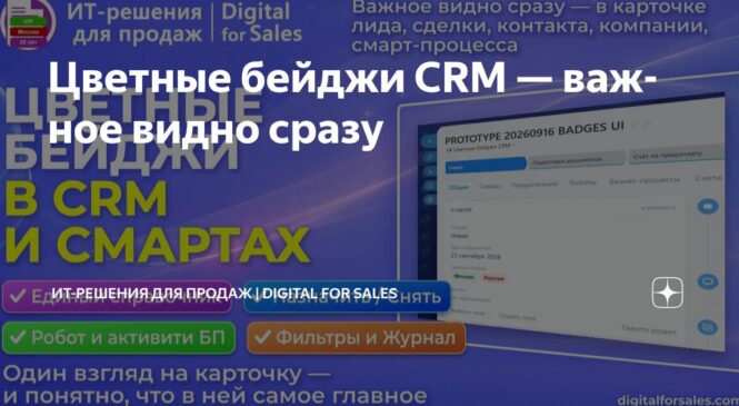 Цветные бейджи CRM — важное видно сразу